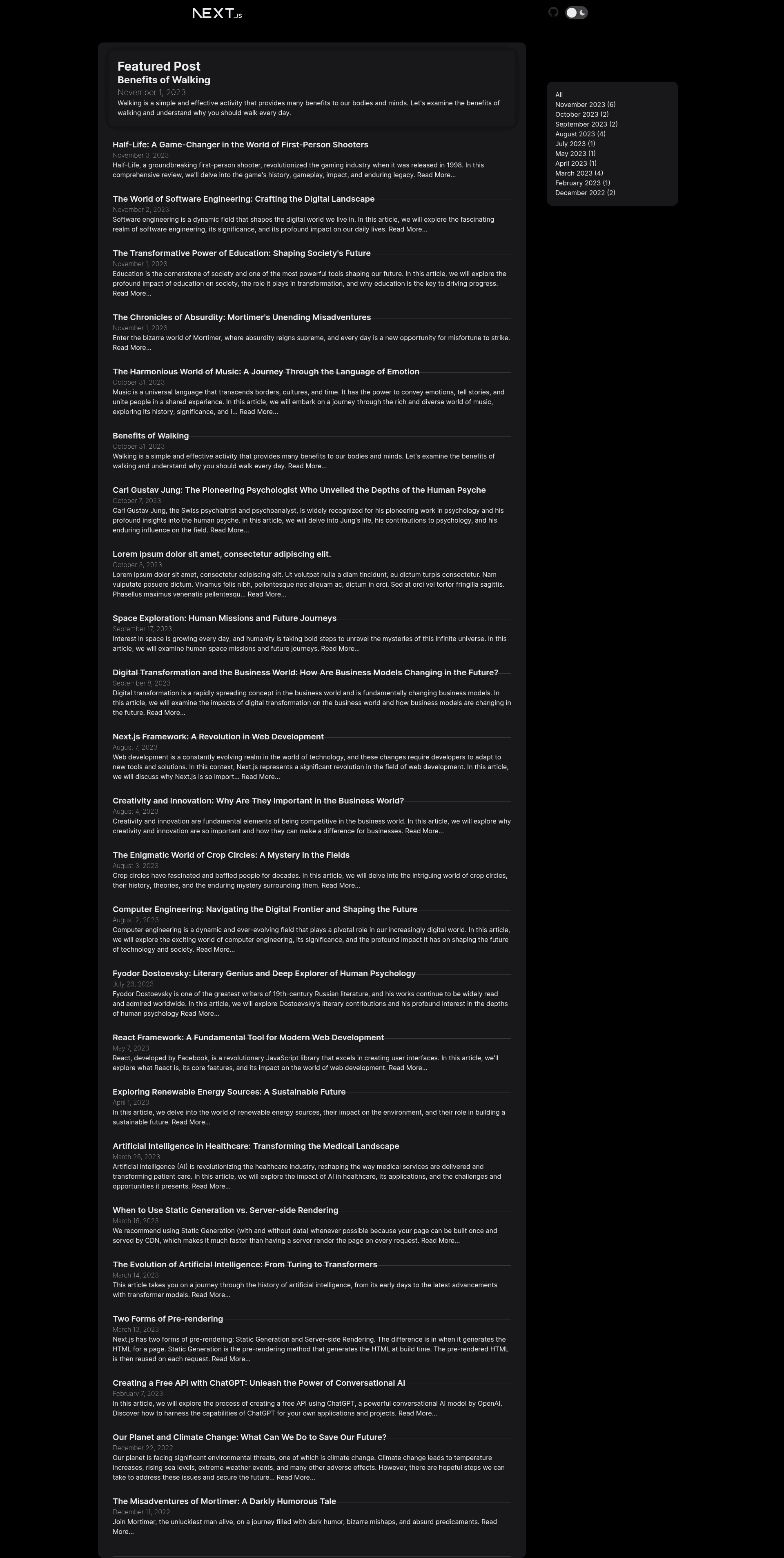 screenshot of Next UIBlogTemplate on template0.com