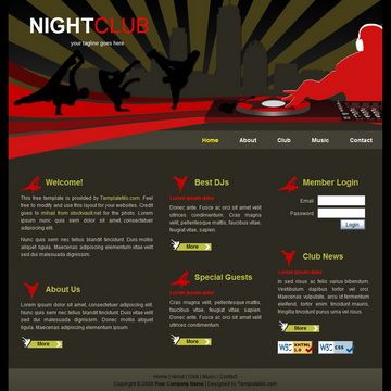 Image for Nightclub Template on template0.com