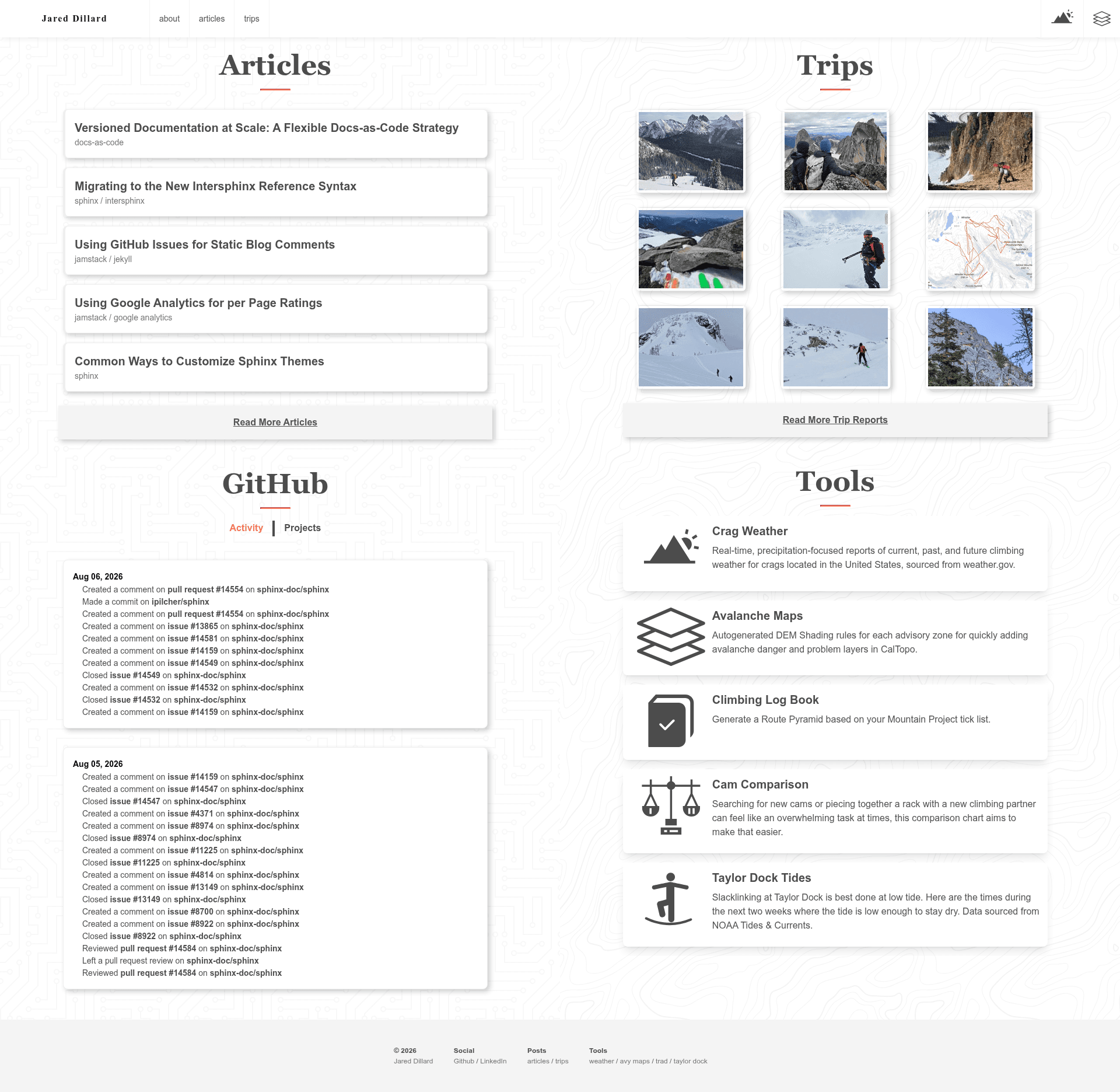 screenshot of Personal Site on template0.com