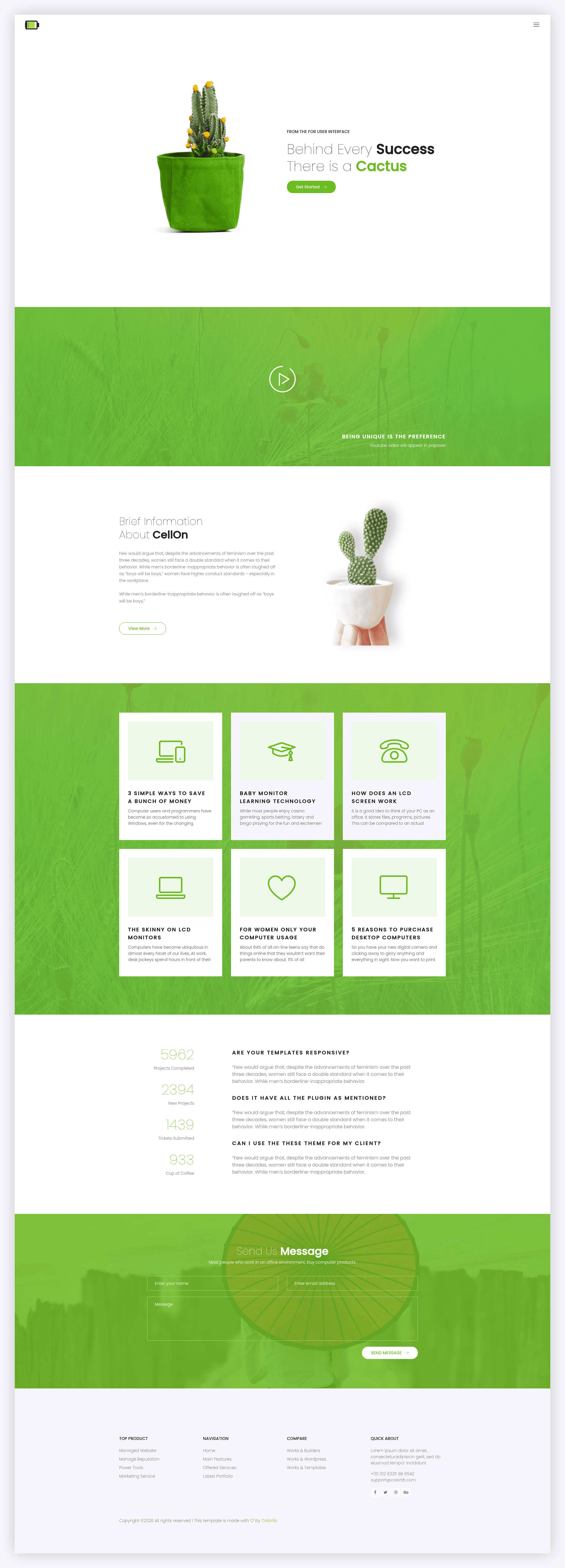 screenshot of CellOn on template0.com