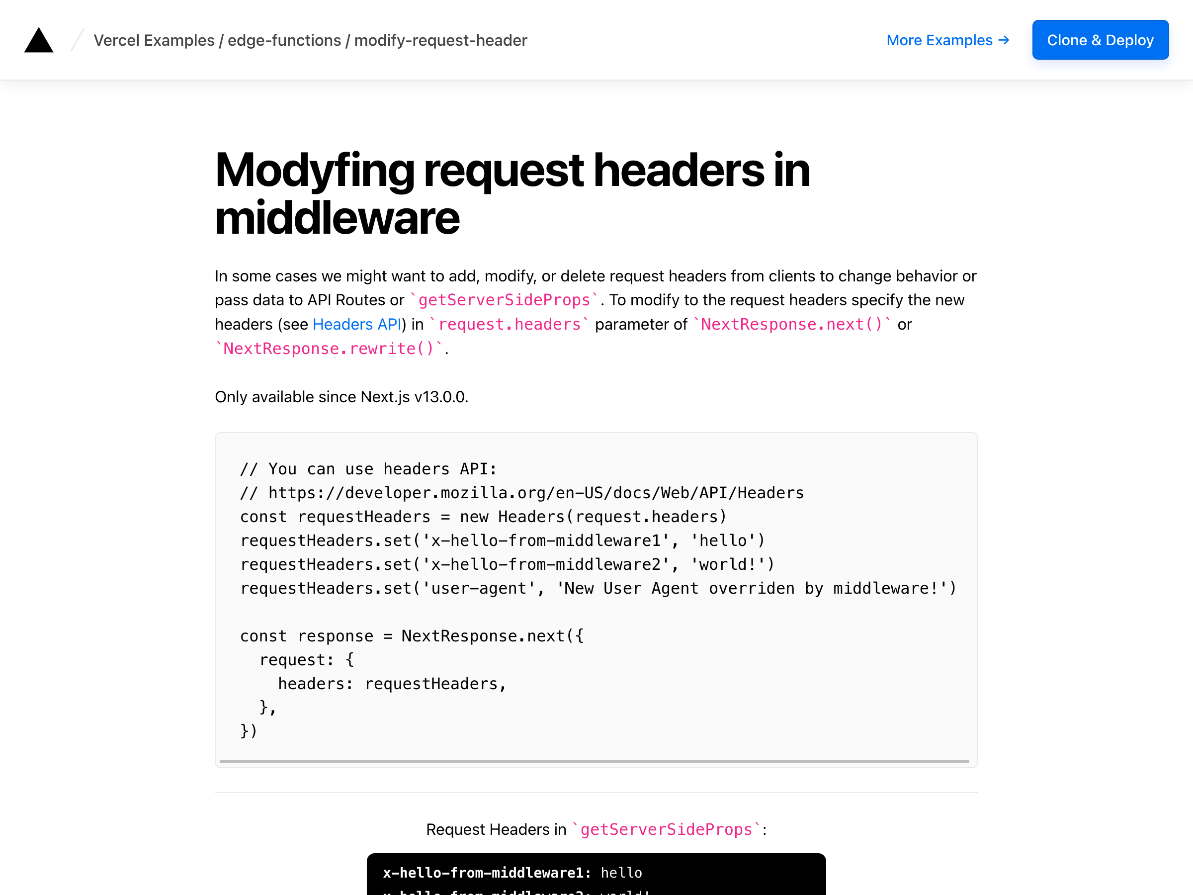Modifying Request Headers in Middleware preview