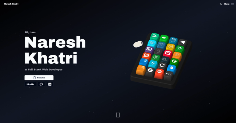 Image for Naresh Khatri Portfolio(portfolio nextjs template) on template0.com