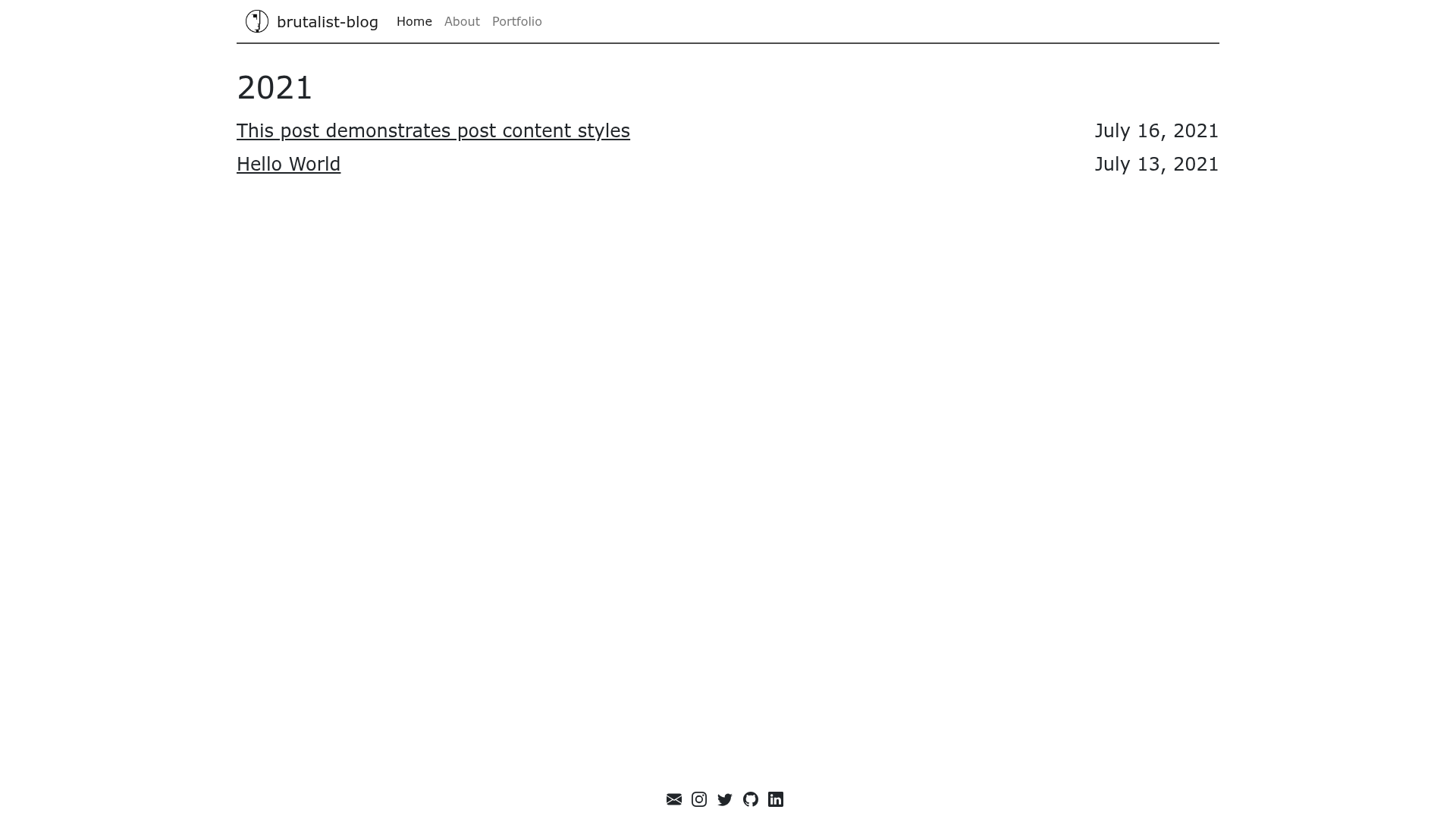 screenshot of brutalist-blog on template0.com