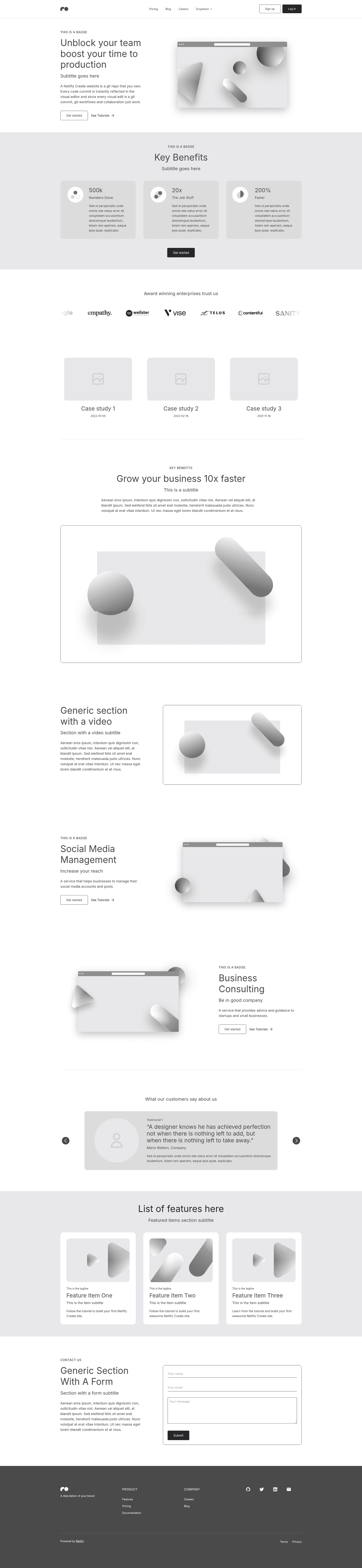 screenshot of Content Ops Starter on template0.com