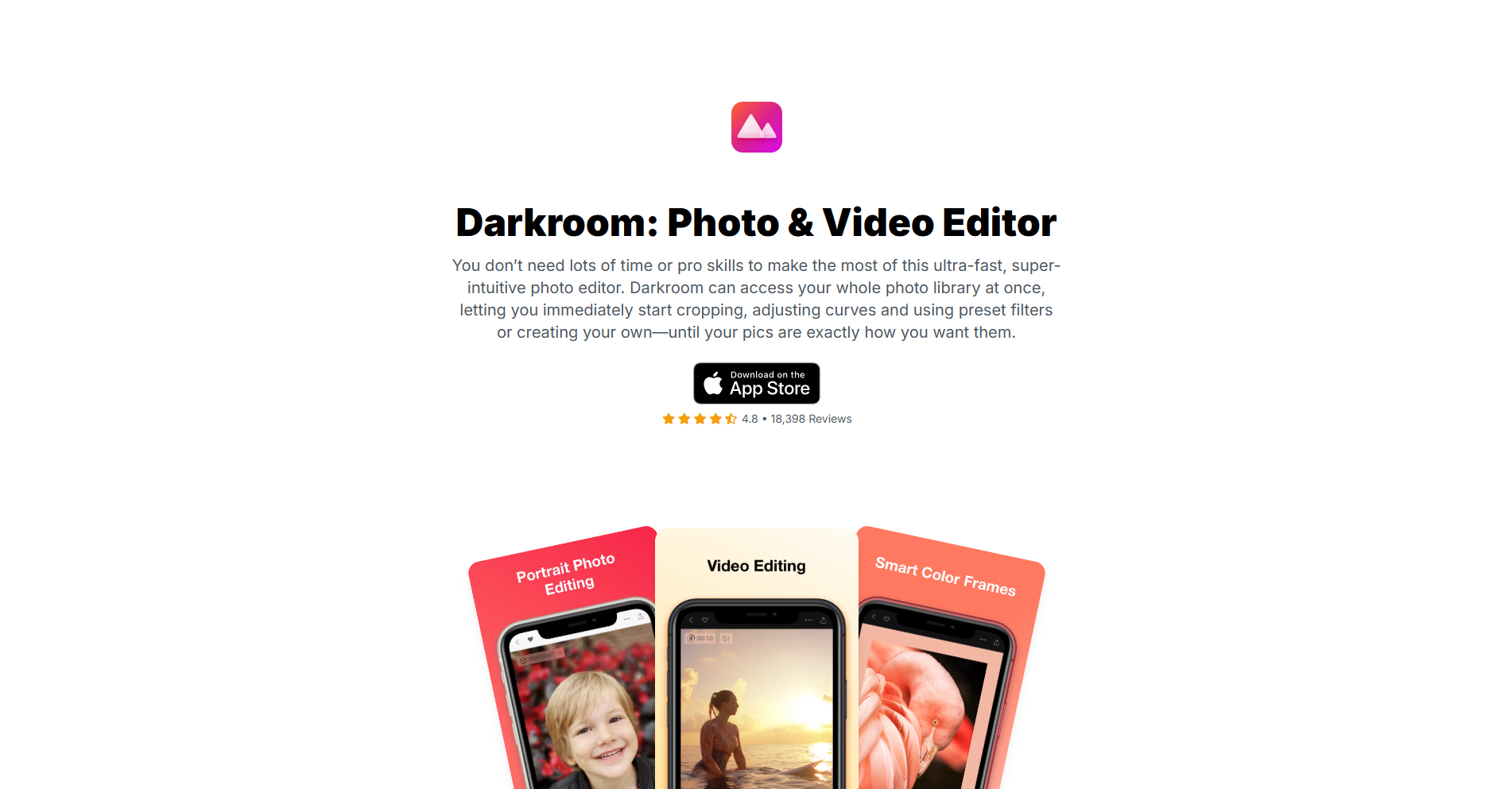 App Landing preview