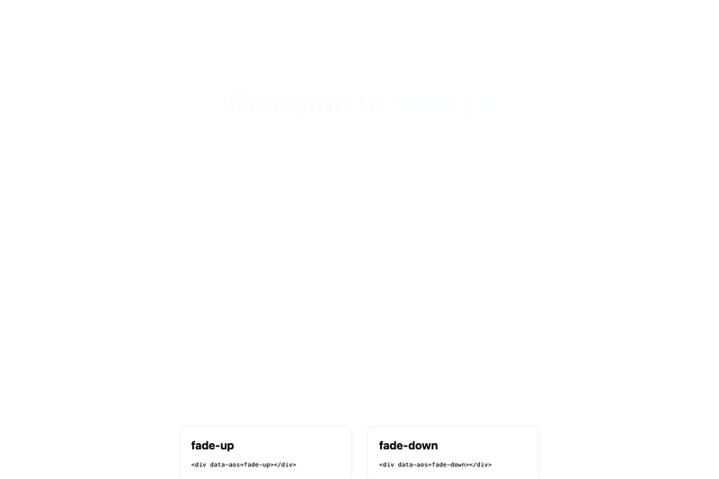Image for Next.js with AOS Example on template0.com Image for Next.js with AOS Example on template0.com