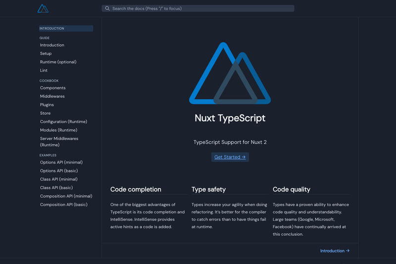Image for Nuxt Typescript on template0.com
