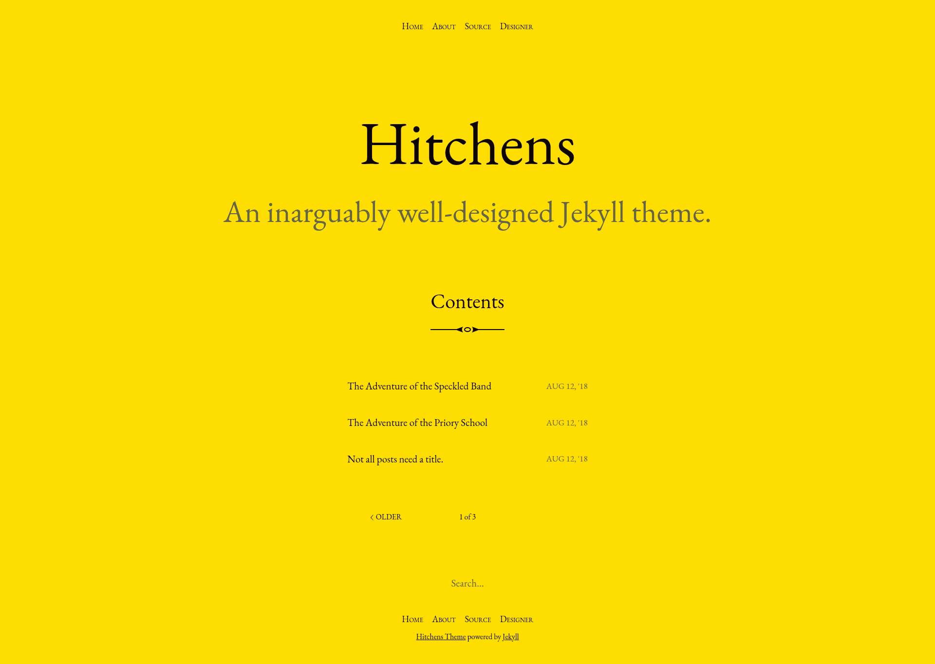 screenshot of Hitchens on template0.com