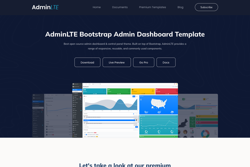 Image for AdminLTE on template0.com Image for AdminLTE on template0.com