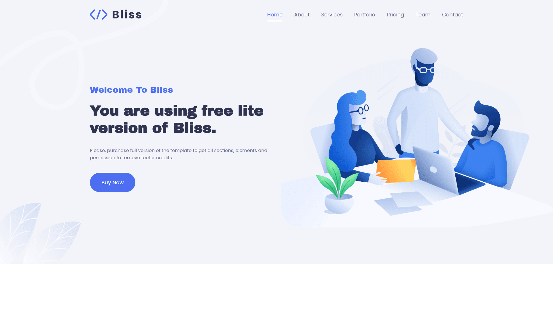 screenshot of Bliss on template0.com