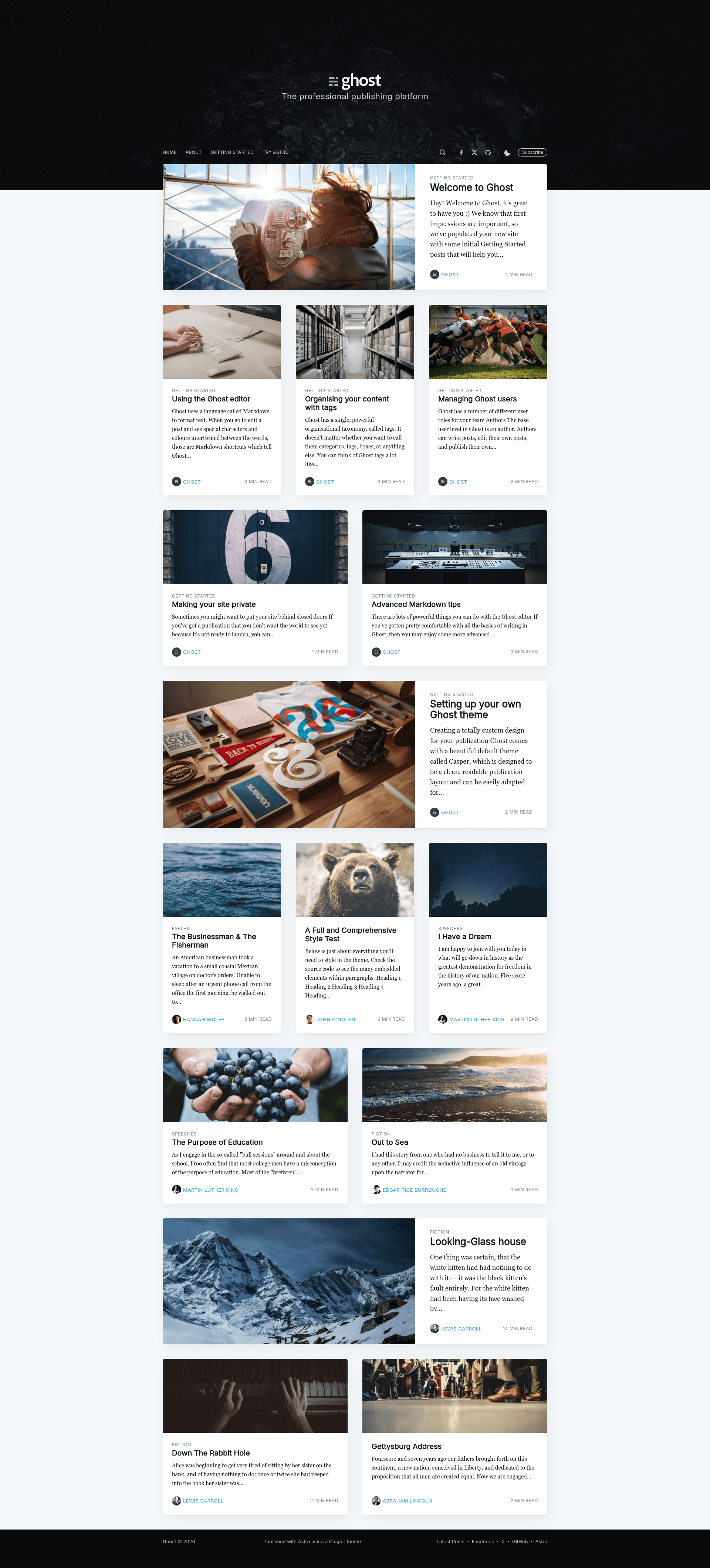 screenshot of Casper Astro on template0.com