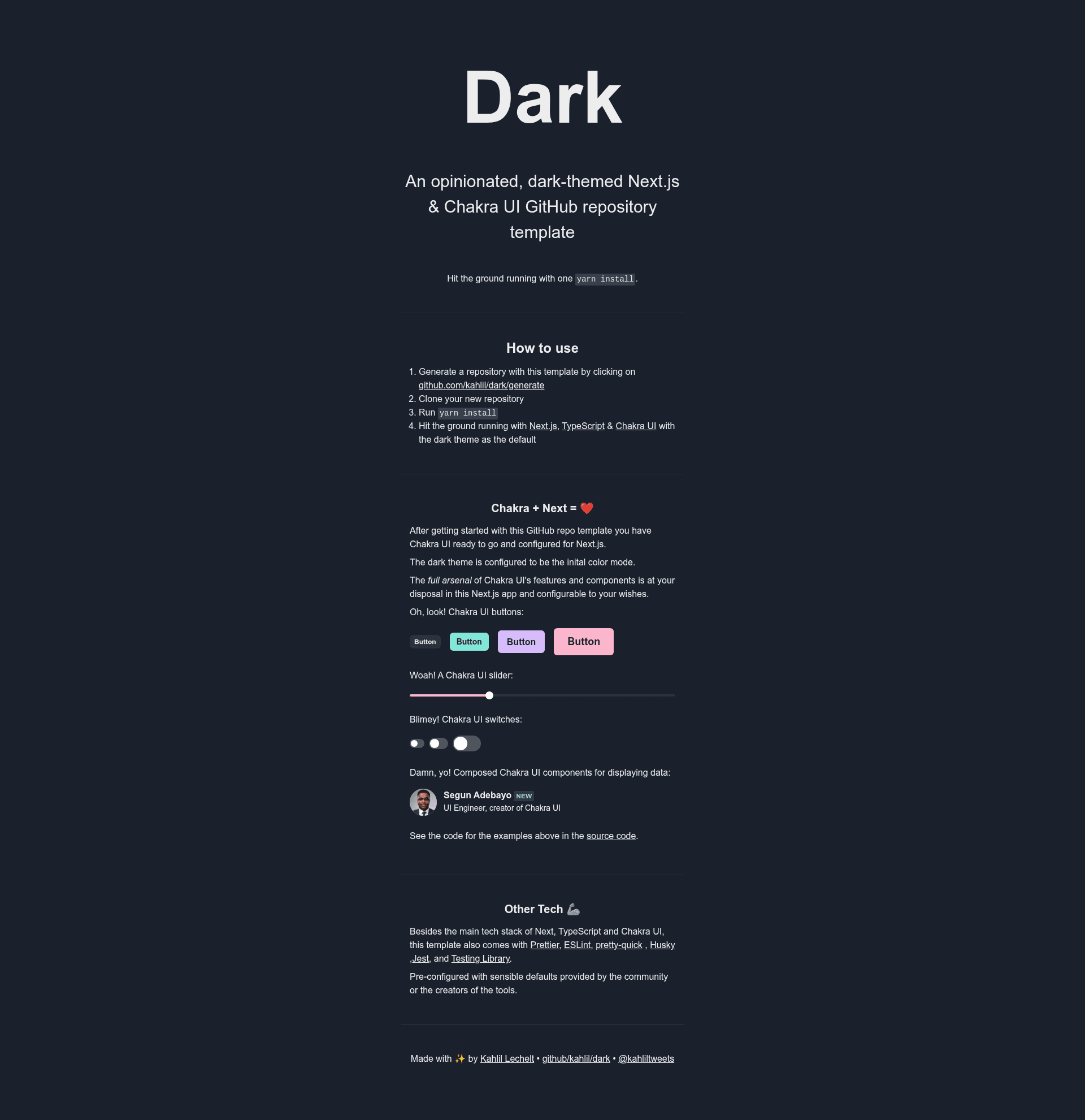 screenshot of Dark on template0.com