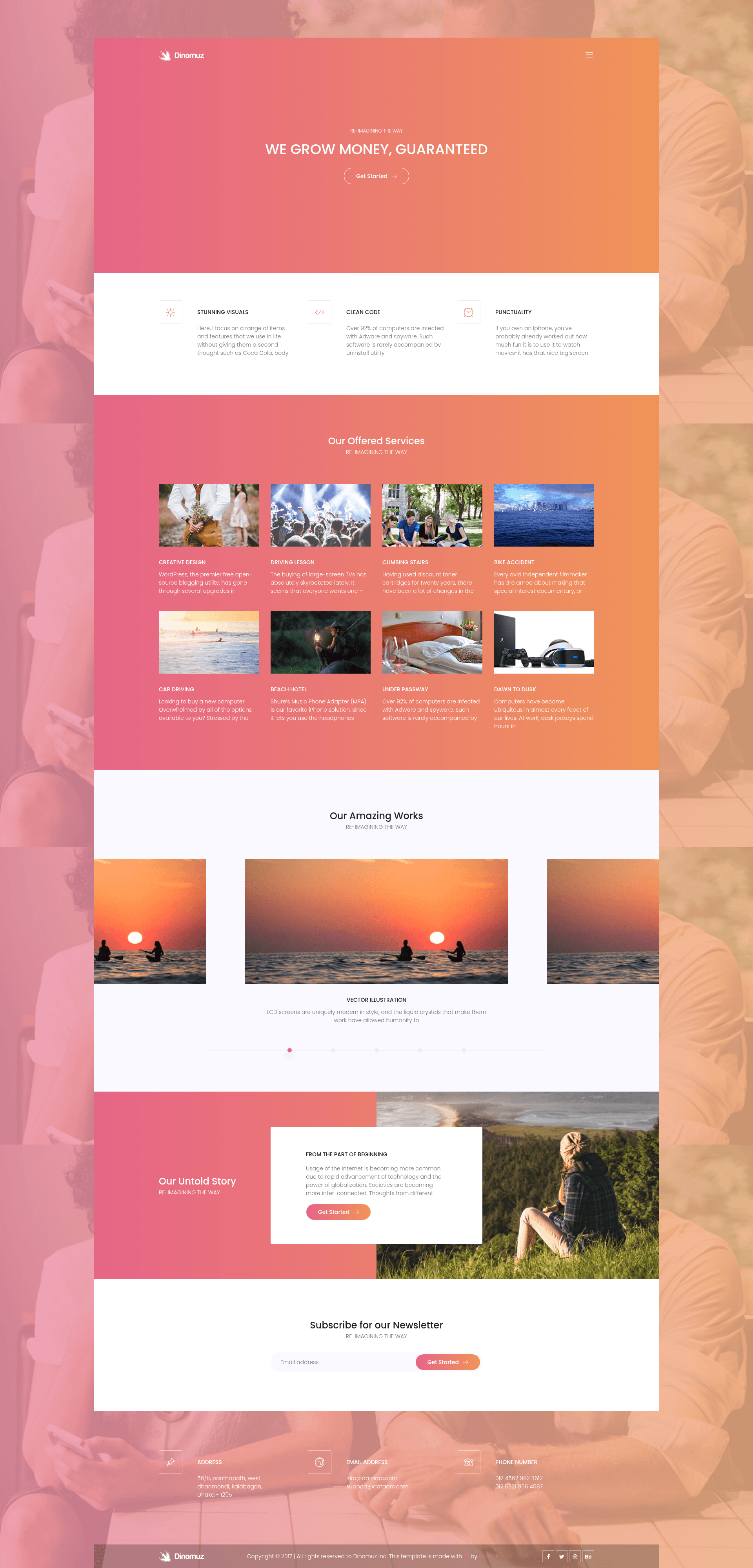 screenshot of Dinomuz on template0.com