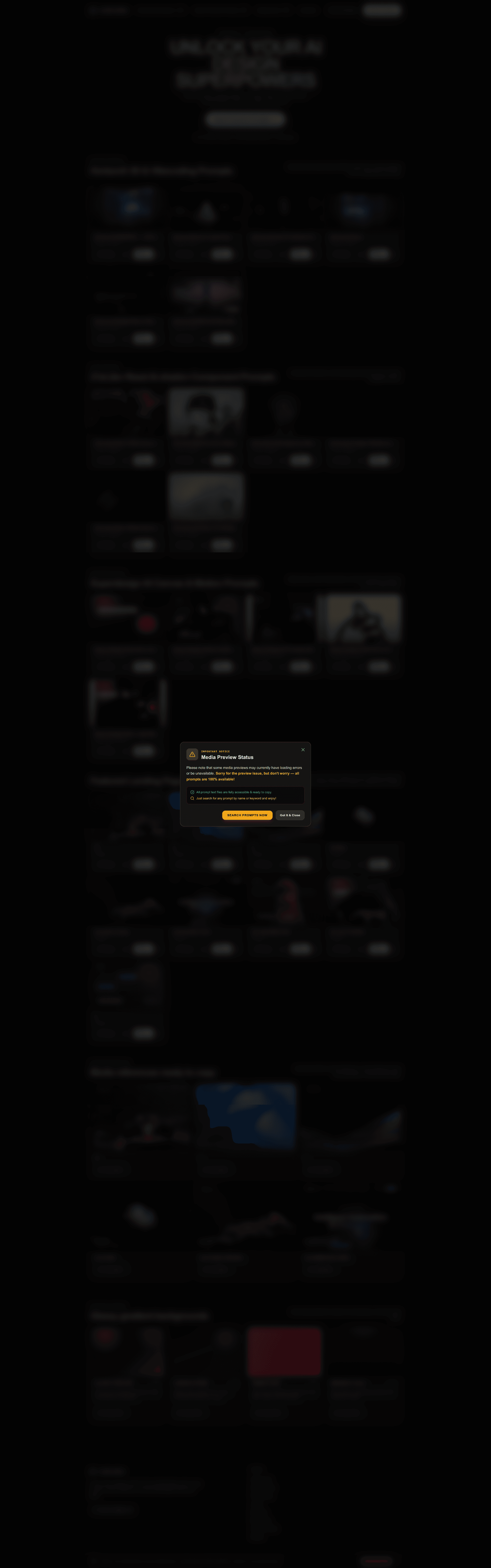screenshot of MotionSites Prompts Collection on template0.com