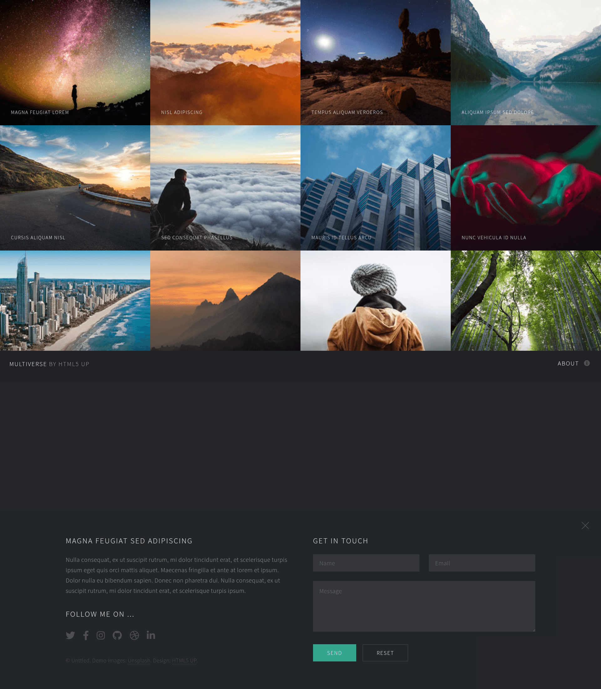 screenshot of Multiverse on template0.com