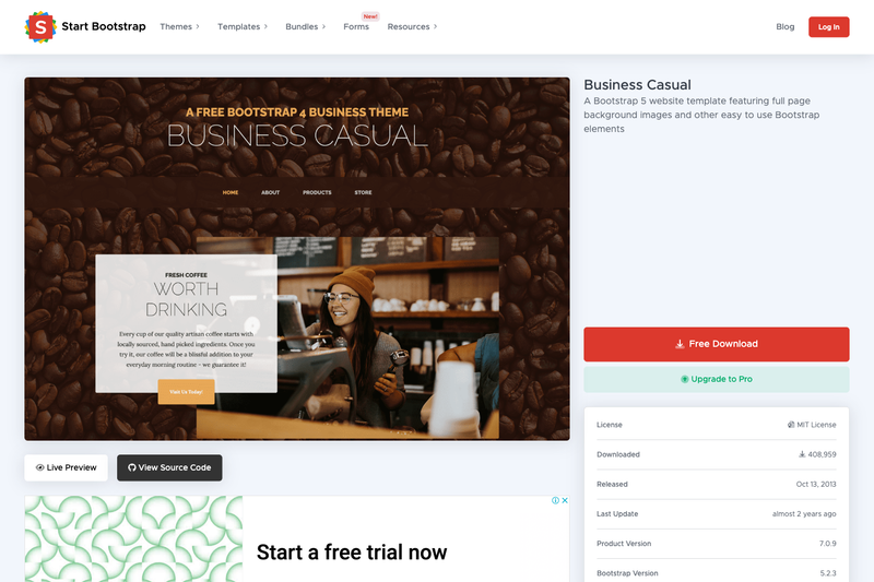 Image for Business Casual on template0.com
