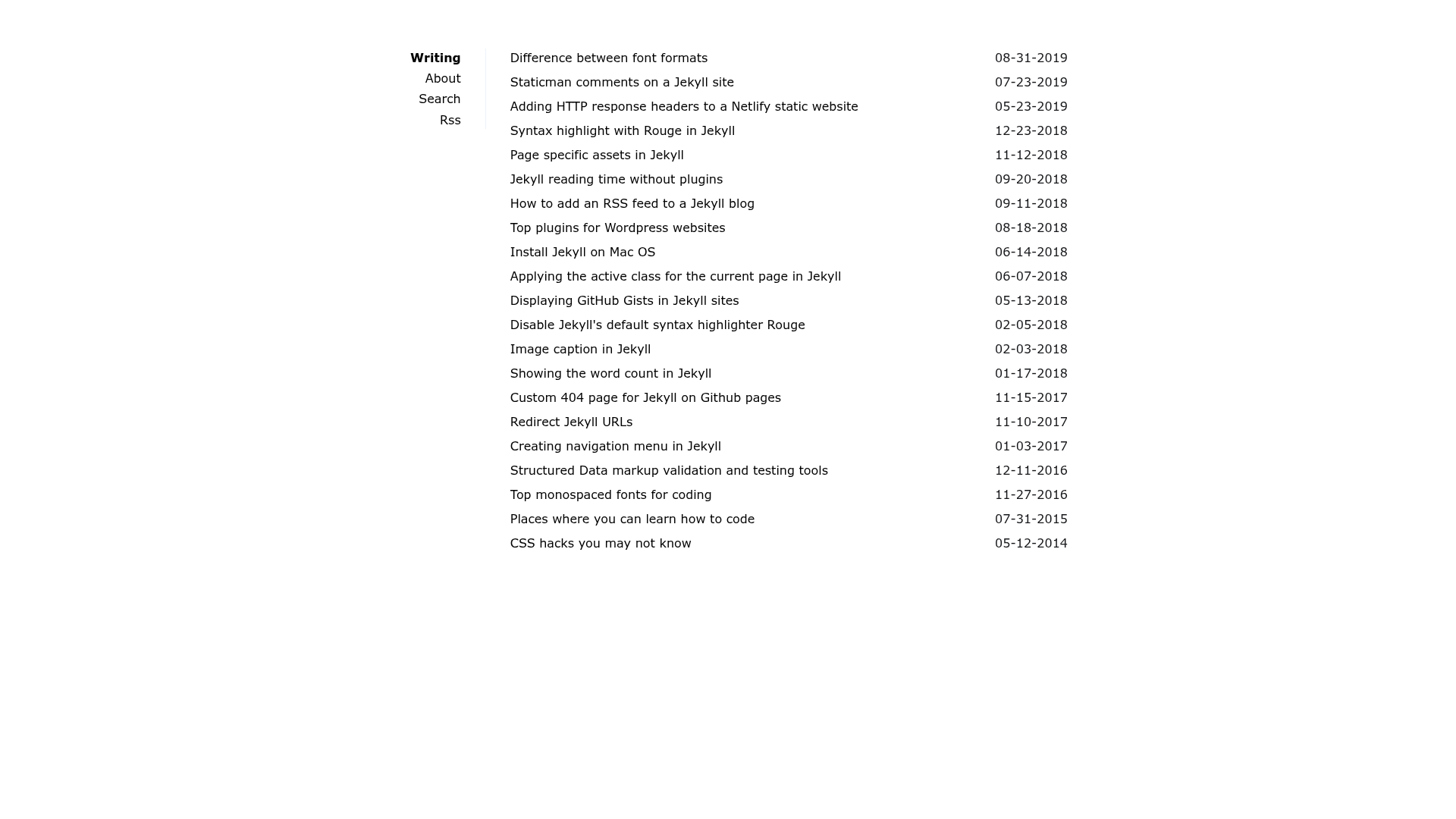 screenshot of Sidey on template0.com