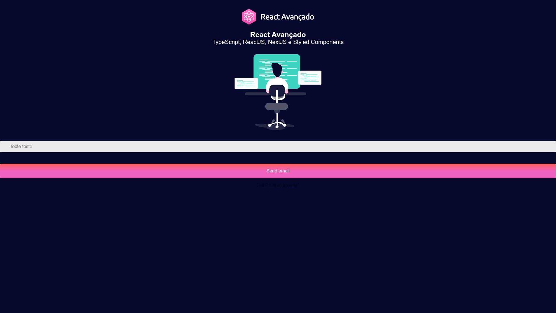screenshot of Boilerplate React Next on template0.com
