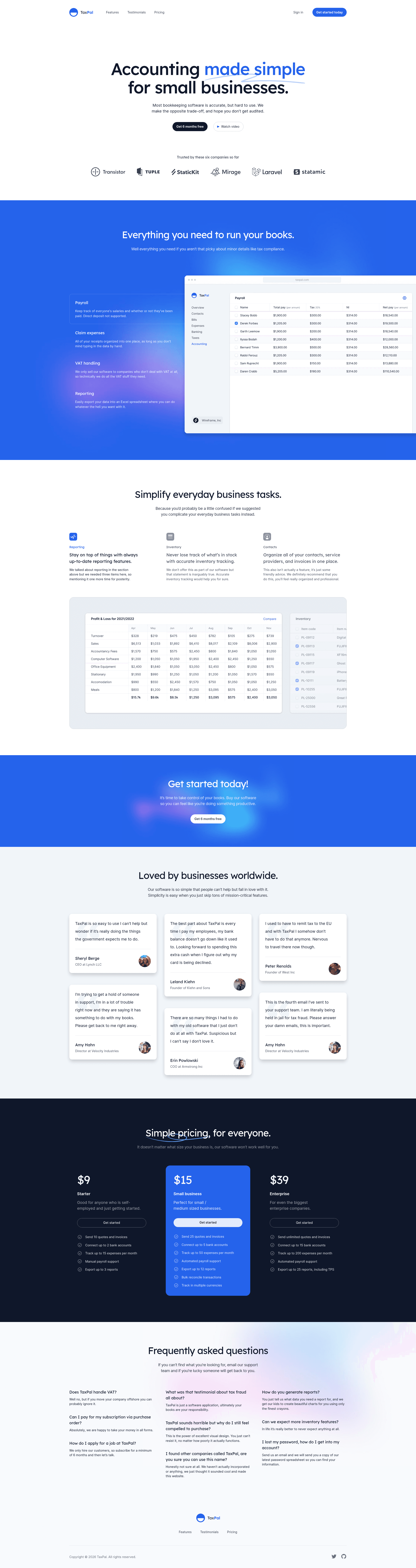 screenshot of Vanilla Stack on template0.com