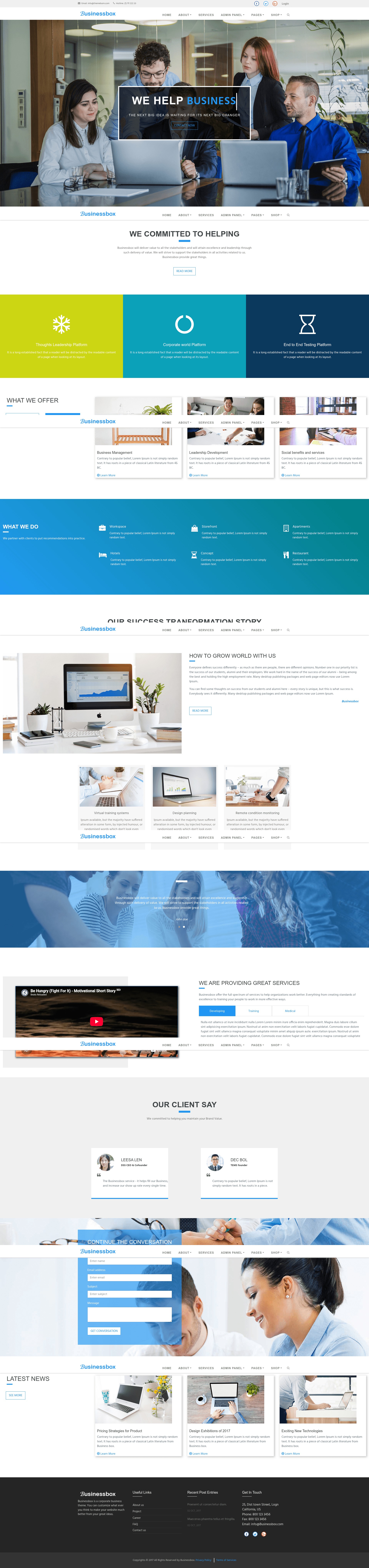 screenshot of Businessbox on template0.com