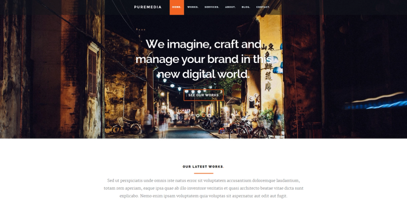 Image for Puremedia(agency html template) on template0.com