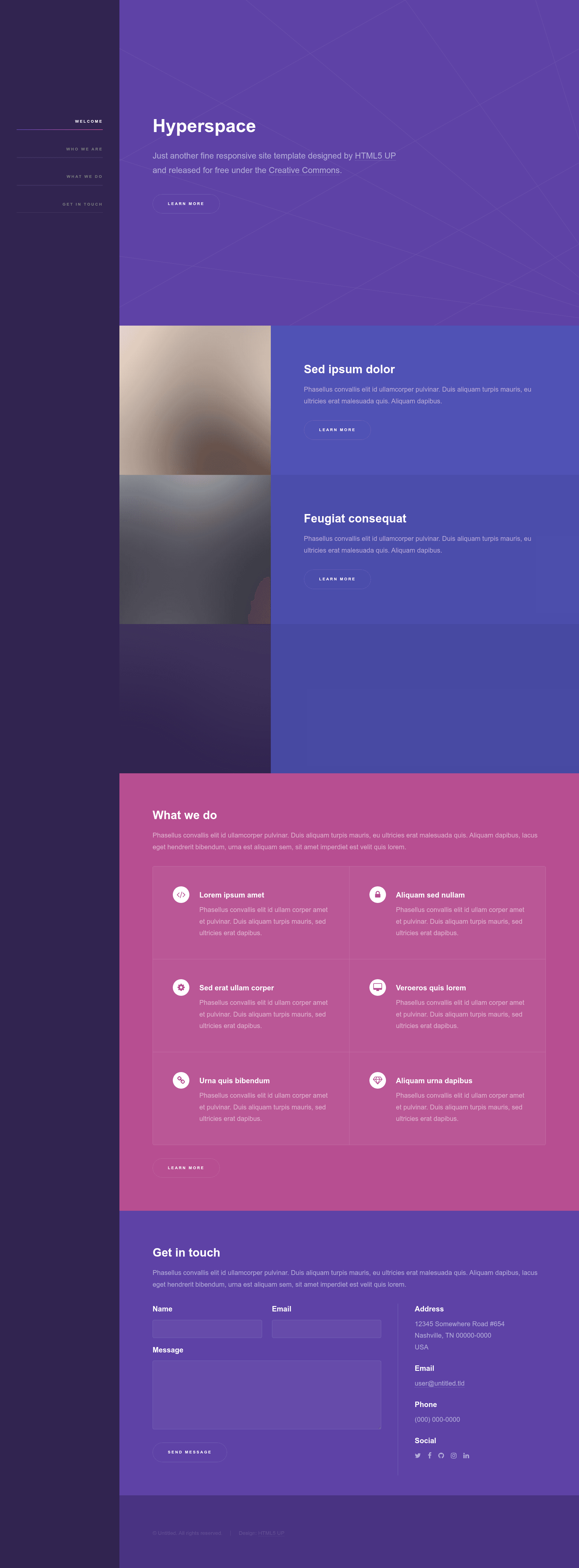 screenshot of Hyperspace Jekyll Theme on template0.com