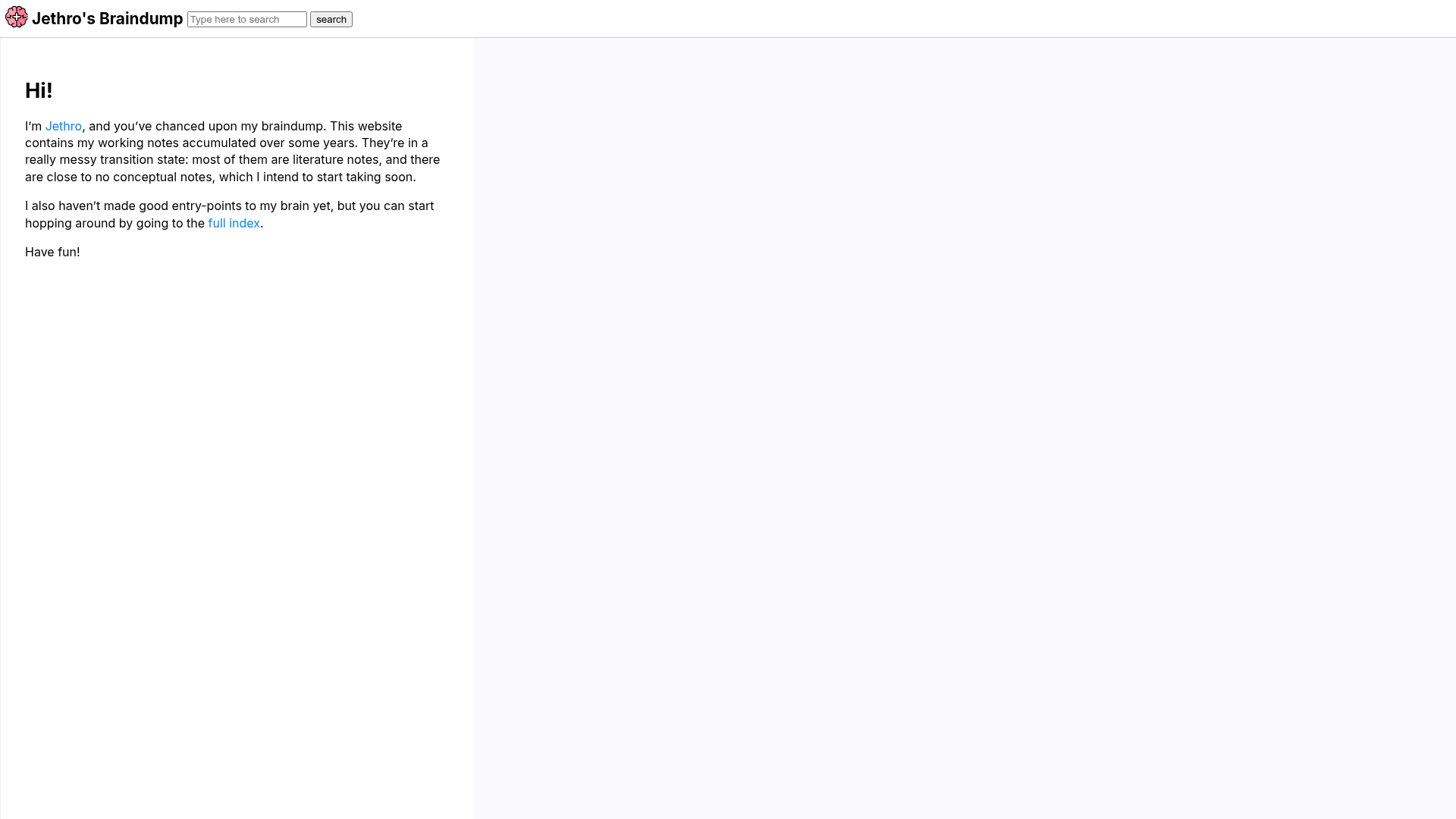 screenshot of Cortex on template0.com