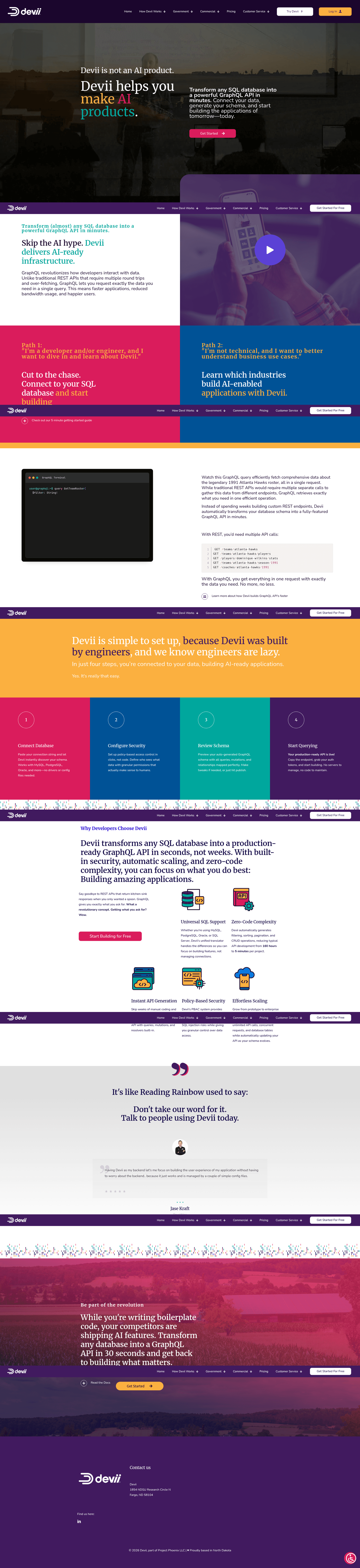screenshot of Devii on template0.com