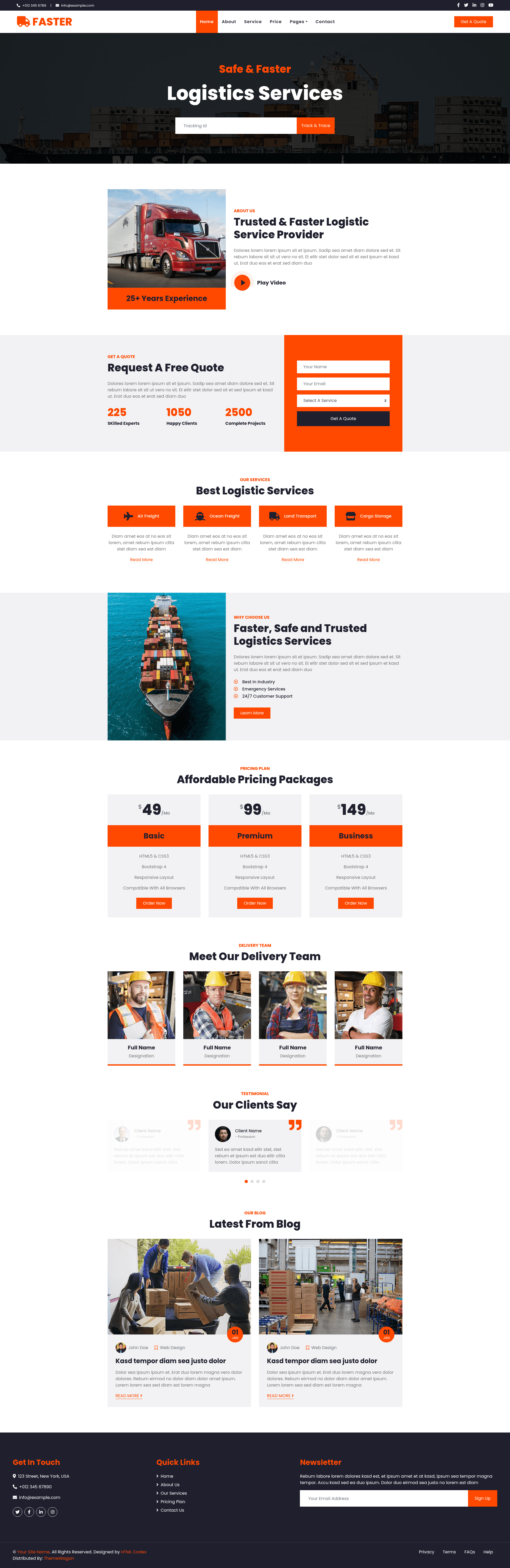 screenshot of FASTER on template0.com