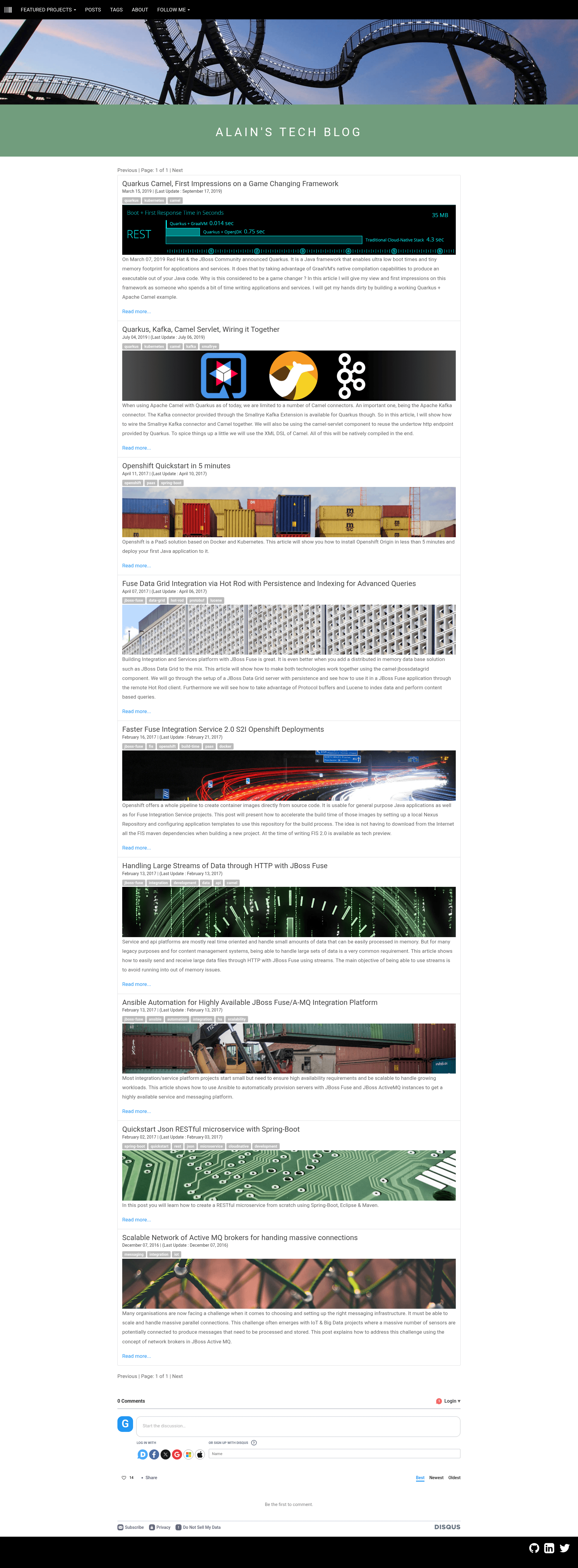 screenshot of Simple Green Techblog on template0.com