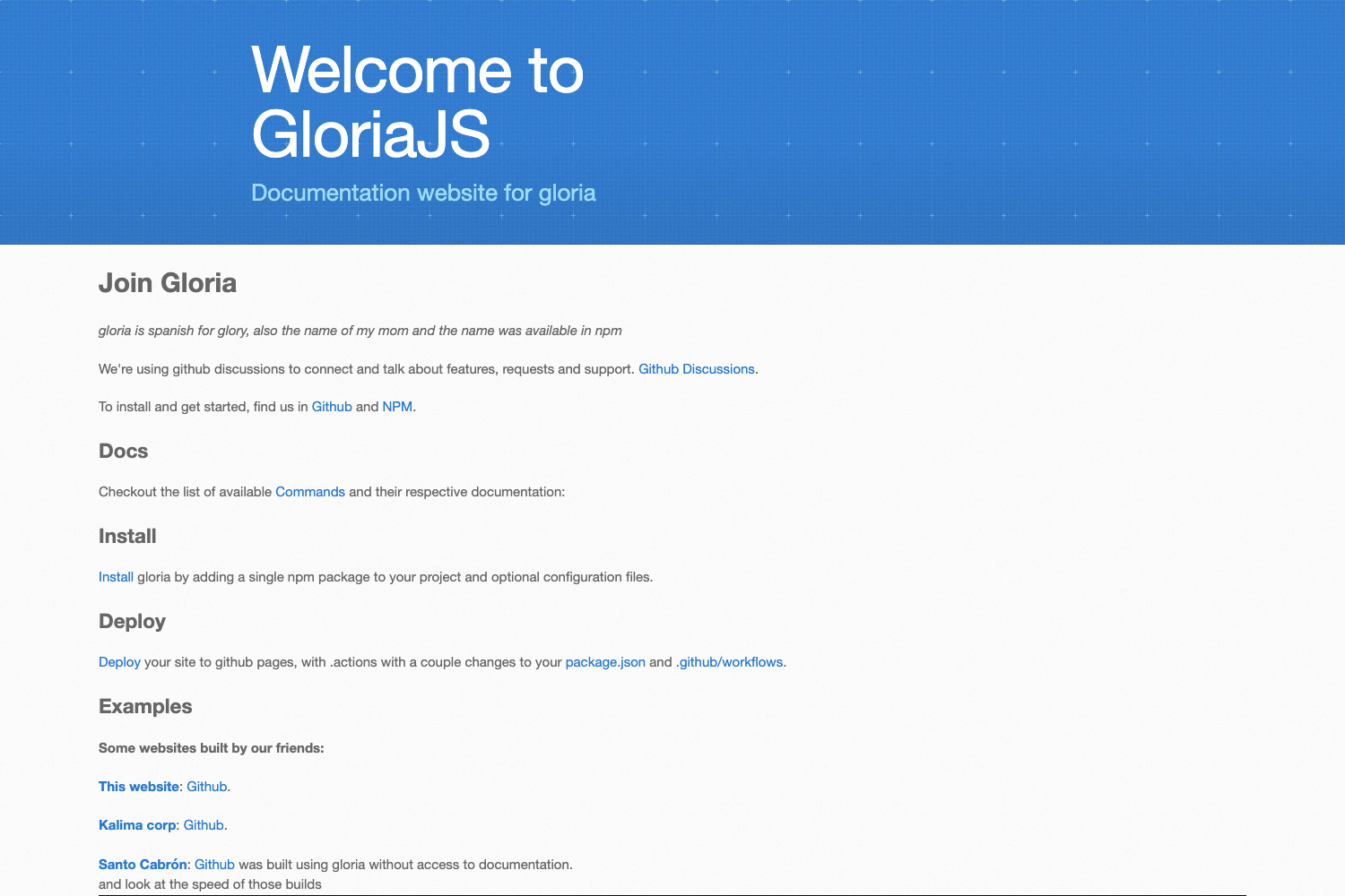 Gloria preview