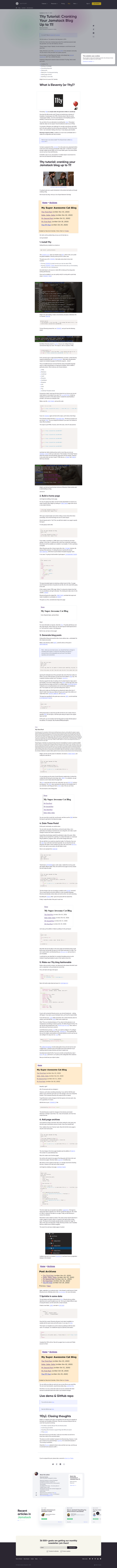 screenshot of Eleventy Snipcart Store on template0.com
