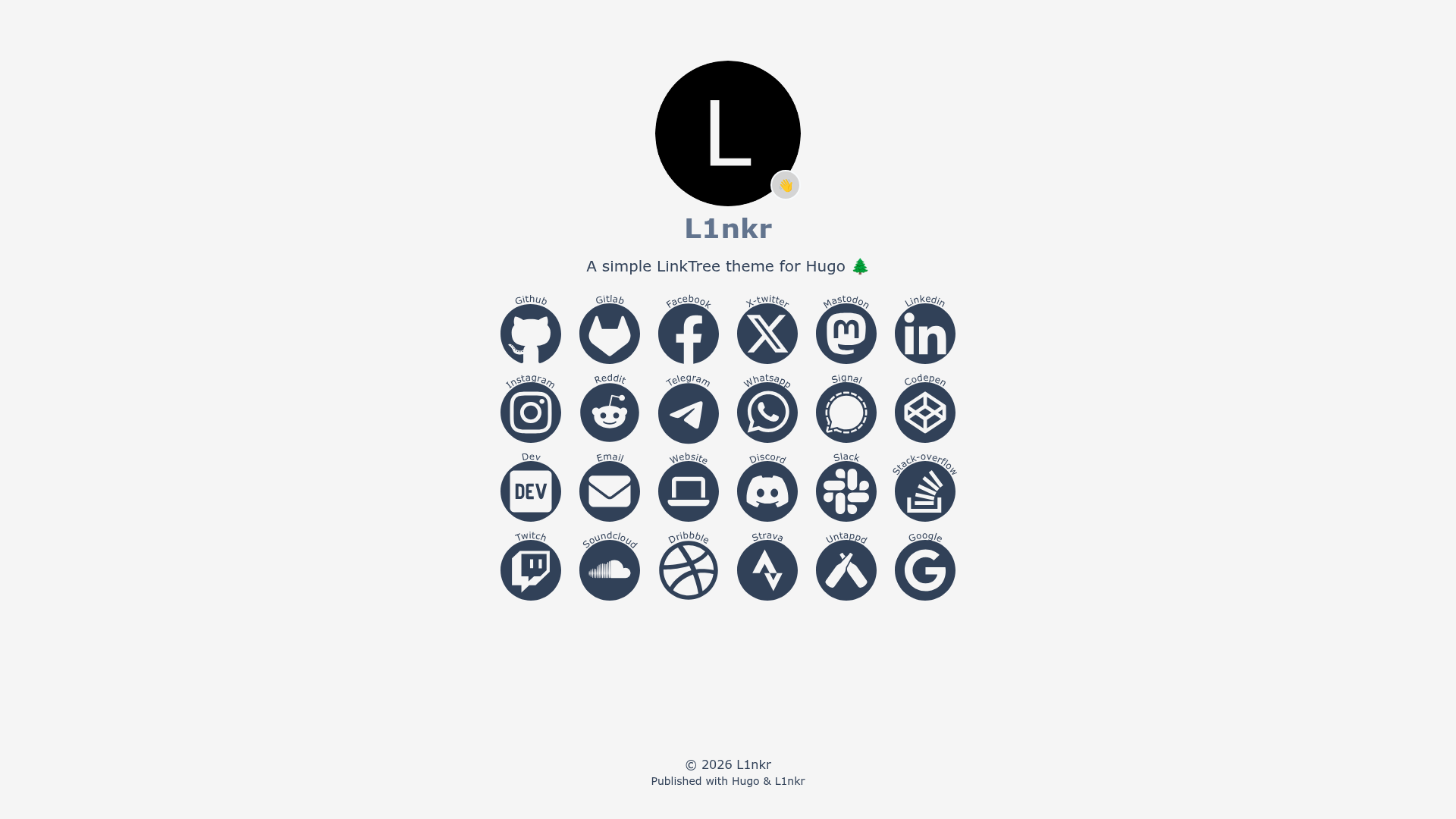 screenshot of L1nkr on template0.com