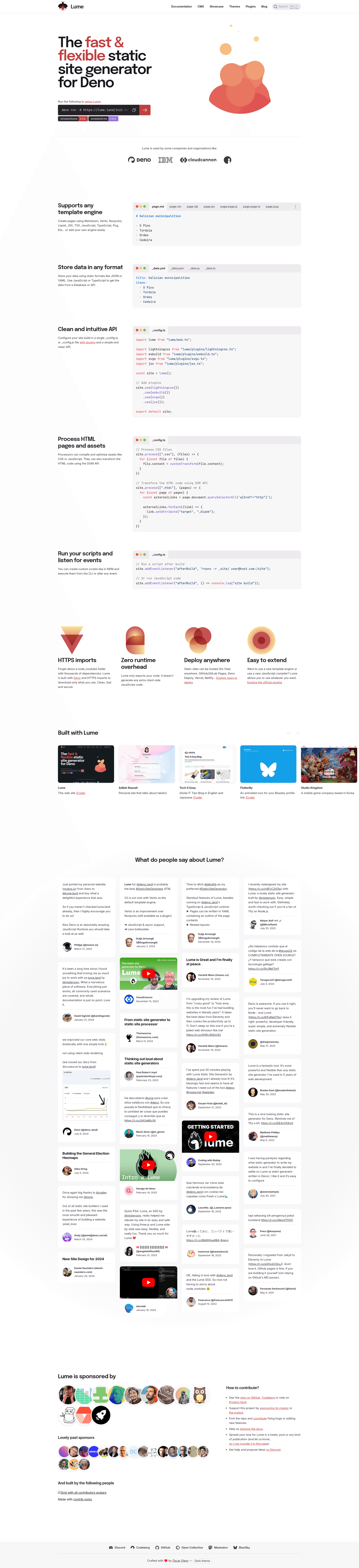 screenshot of Lume on template0.com