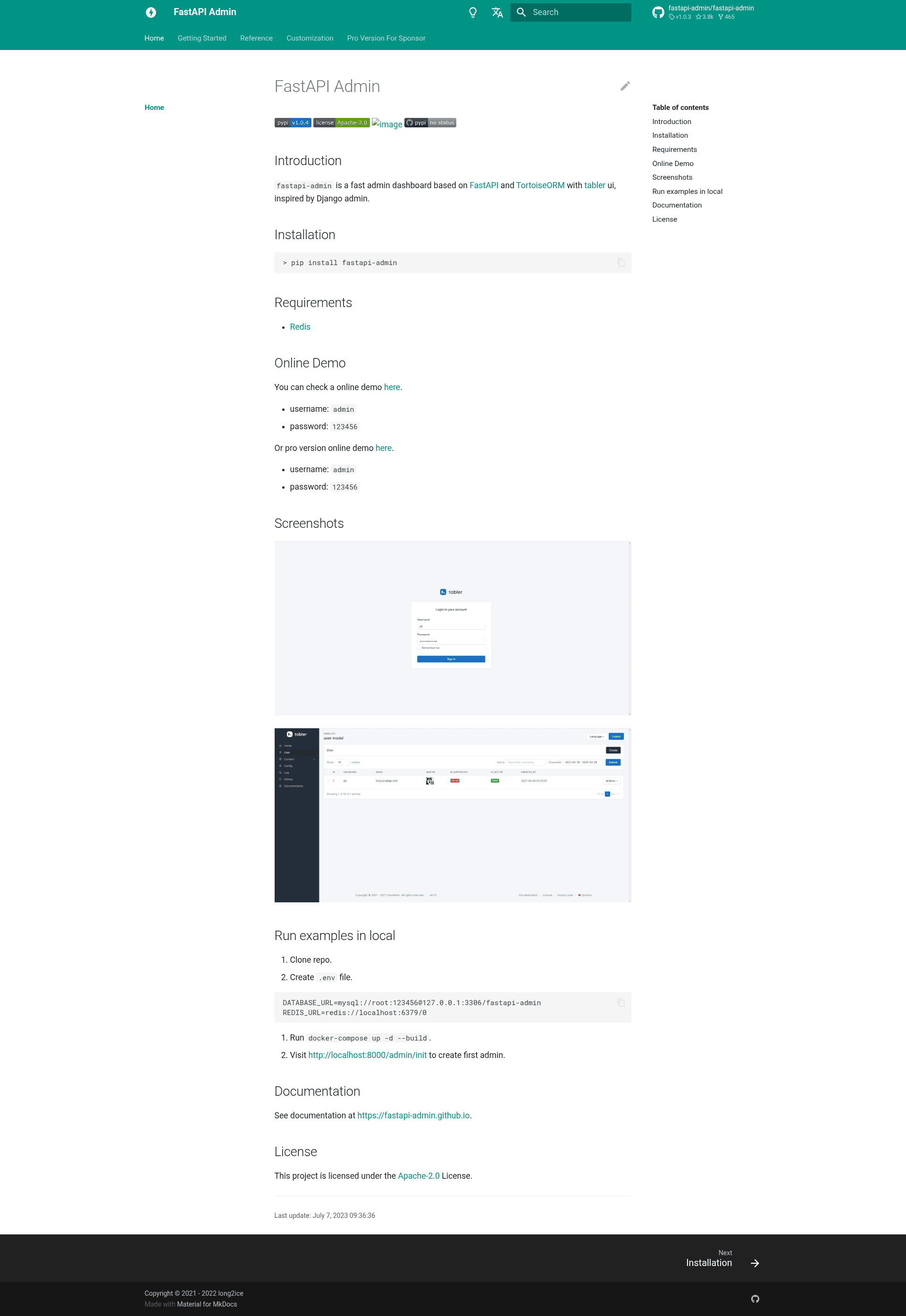 screenshot of fastapi-admin on template0.com