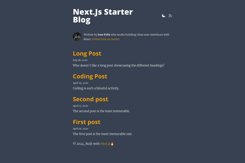 Image for Next.js blog starter on template0.com Image for Next.js blog starter on template0.com