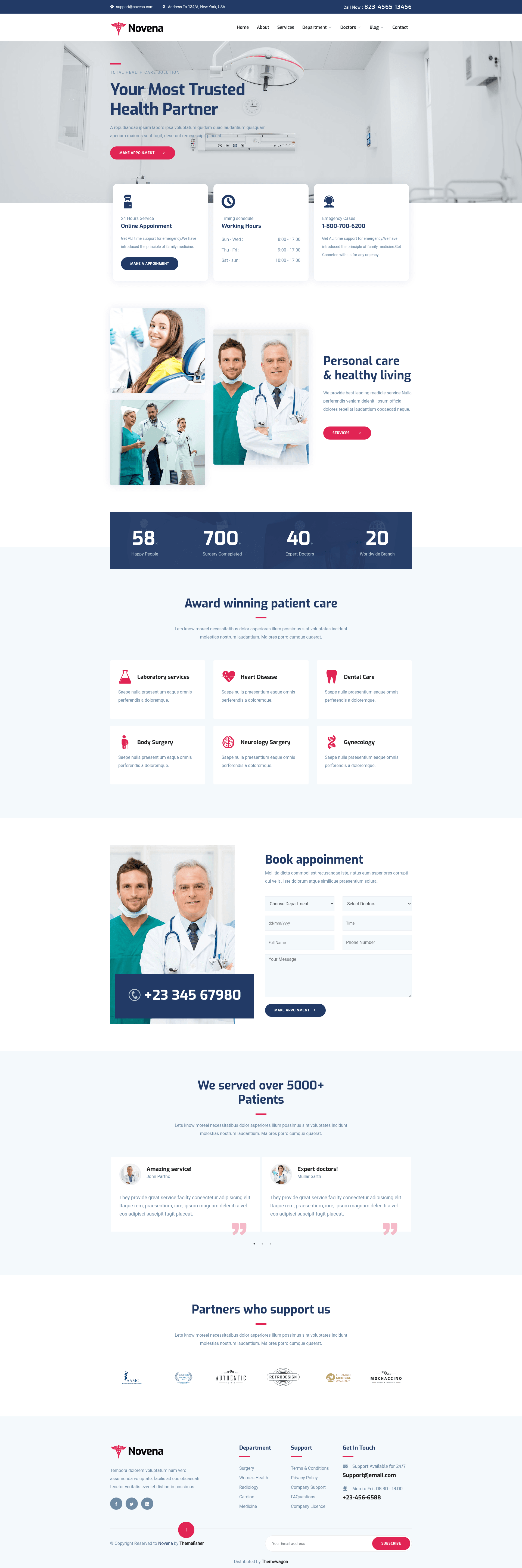 screenshot of Novena on template0.com