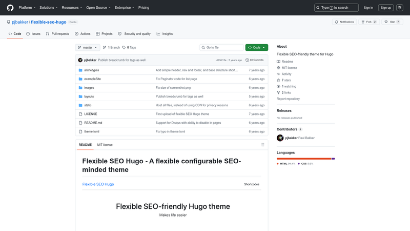 Image for Flexible SEO Hugo on template0.com Image for Flexible SEO Hugo on template0.com