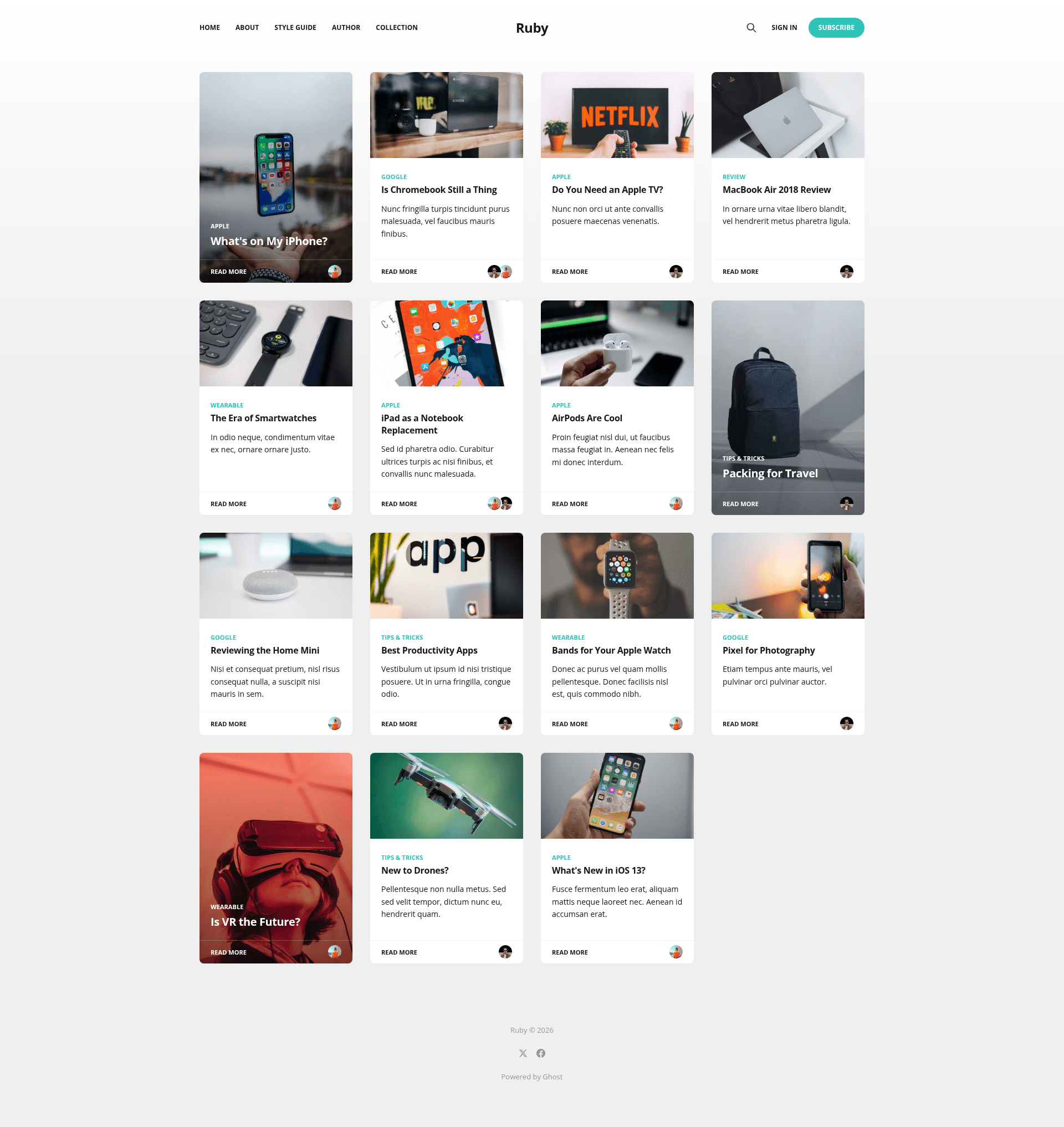screenshot of Ruby on template0.com