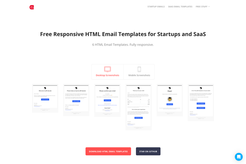 Image for Responsive HTML Email Templates for Startups and SaaS on template0.com Image for Responsive HTML Email Templates for Startups and SaaS on template0.com