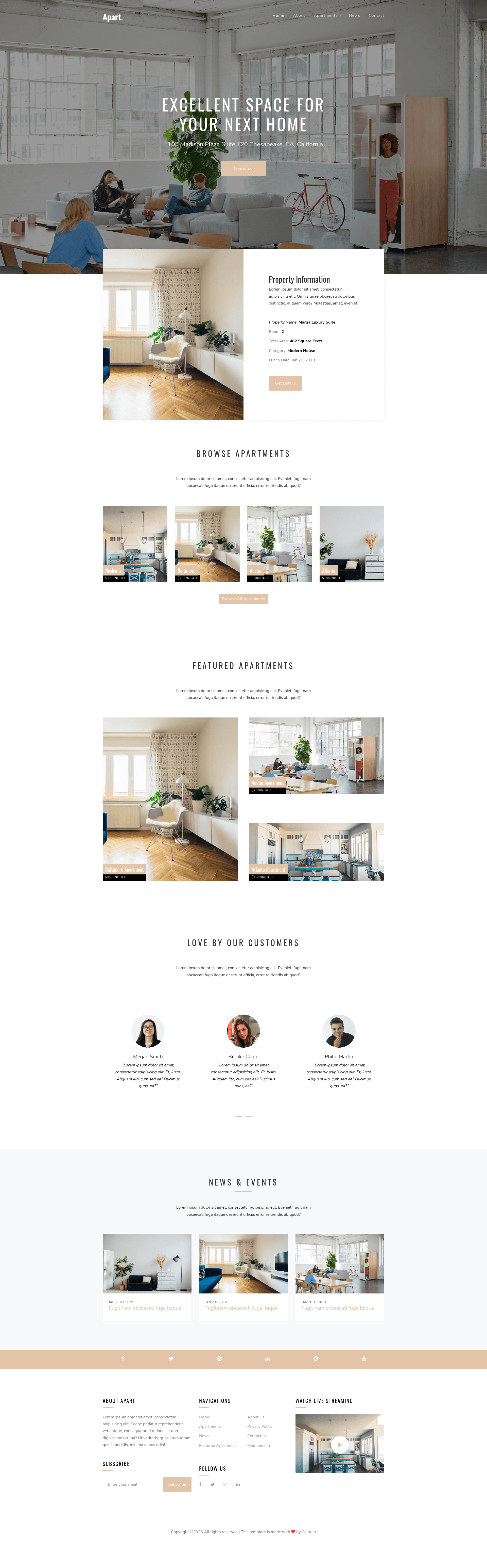 screenshot of Apart on template0.com