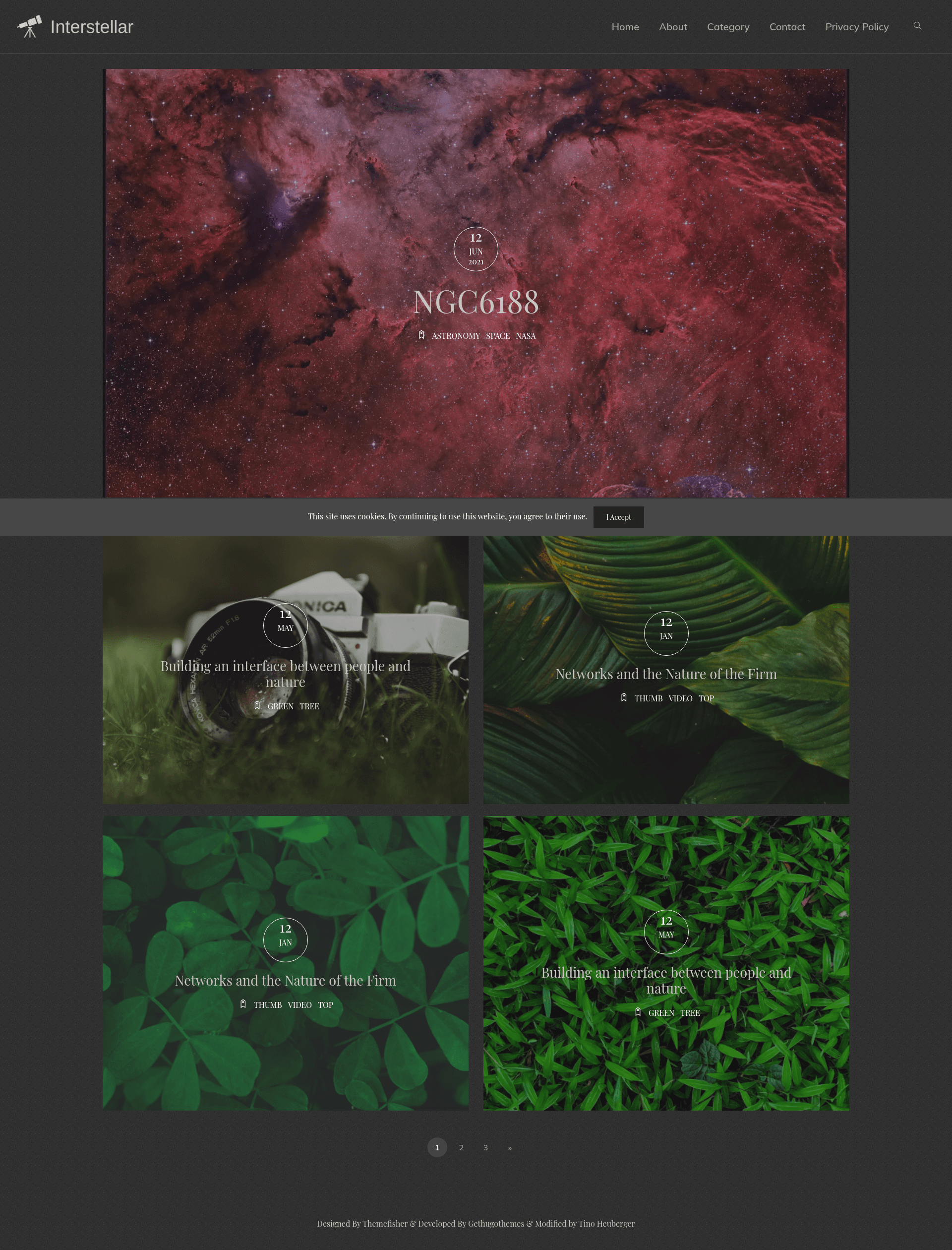 screenshot of Interstellar Hugo on template0.com