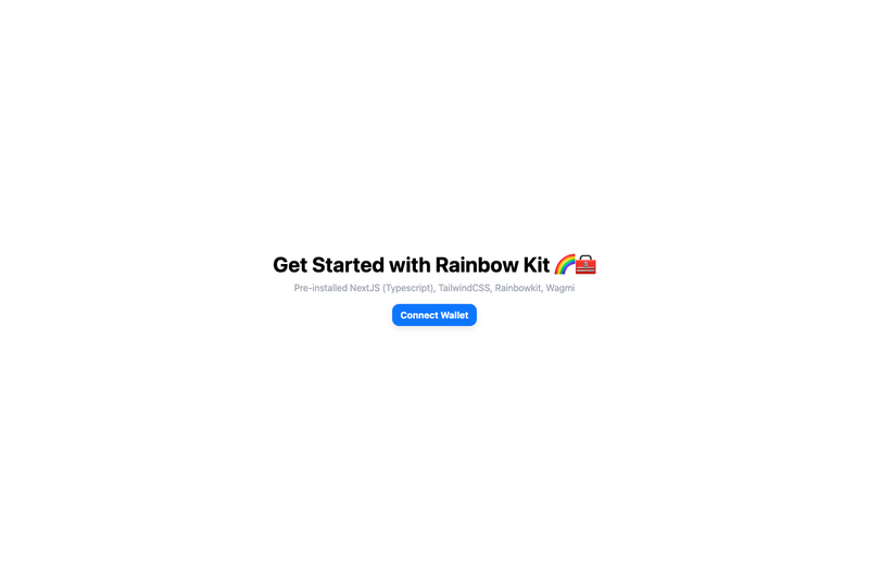 Image for Next.js Tailwind RainbowKit Starter on template0.com Image for Next.js Tailwind RainbowKit Starter on template0.com