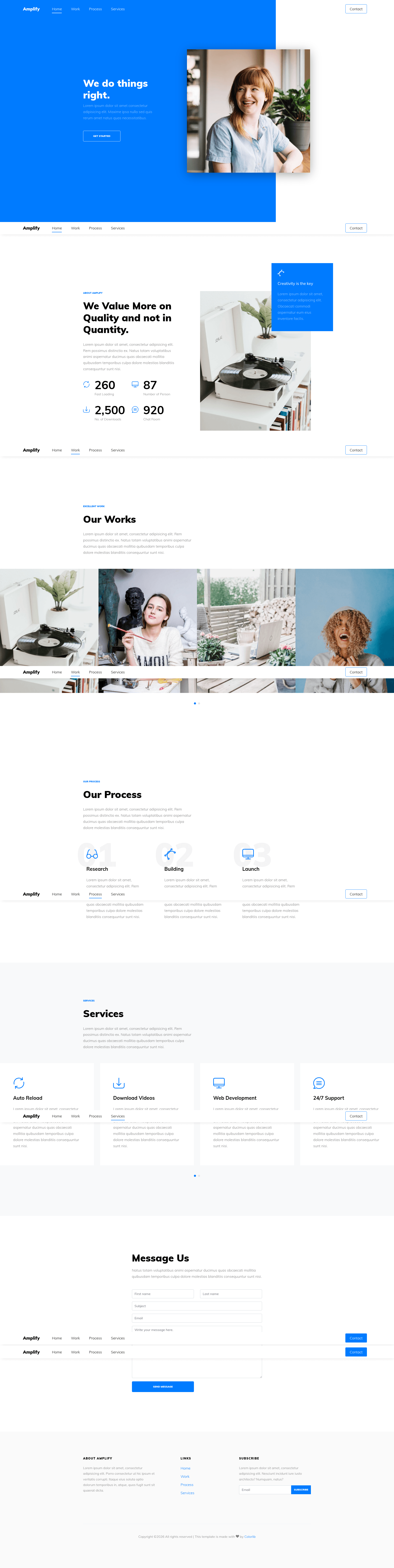 screenshot of Amplify on template0.com