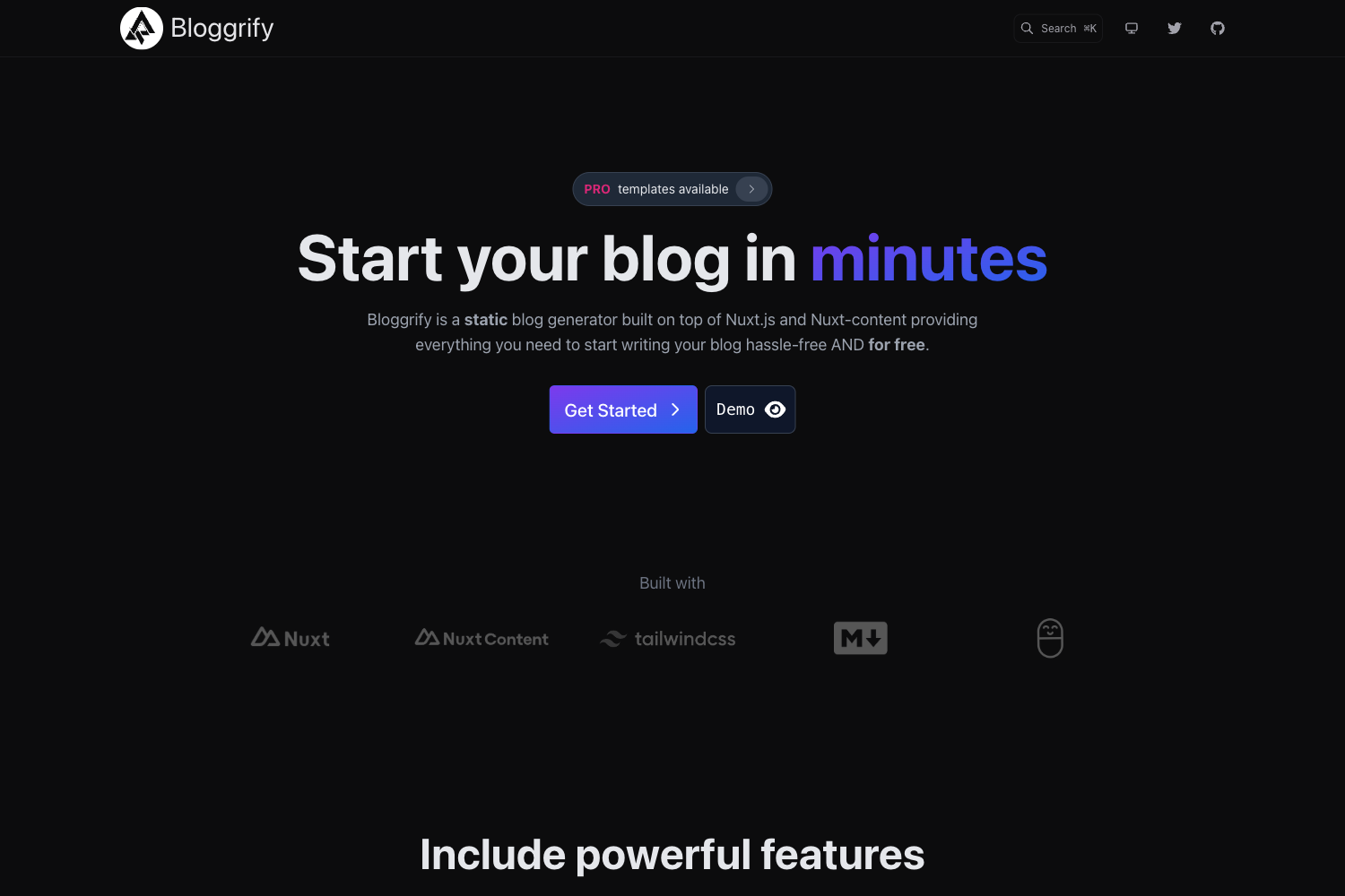 Bloggrify preview