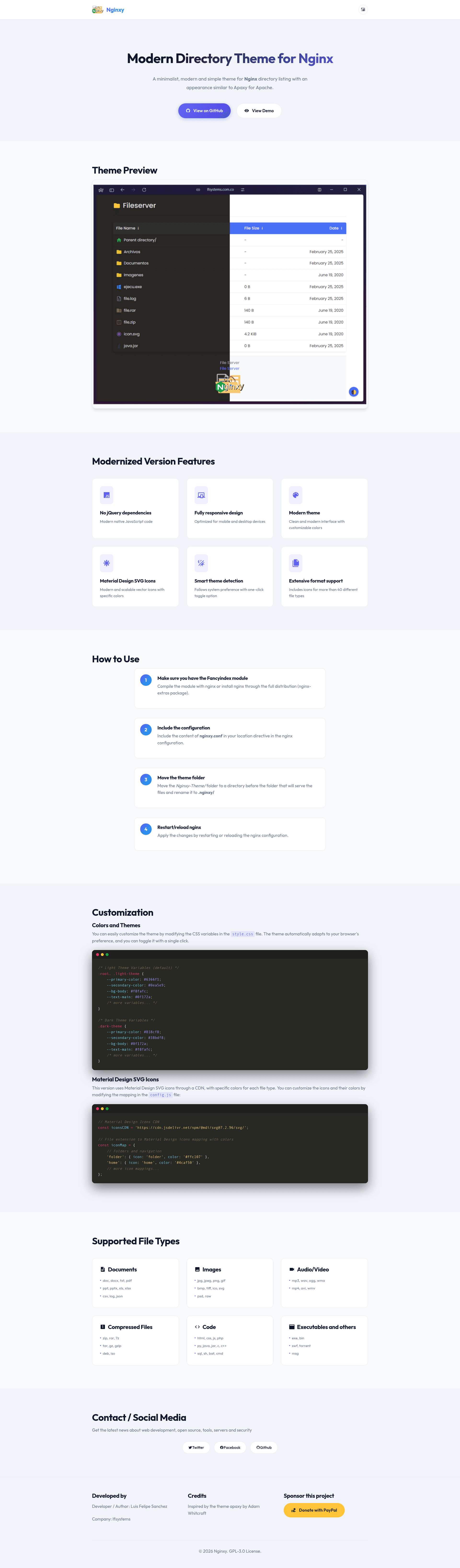 screenshot of Nginxy on template0.com