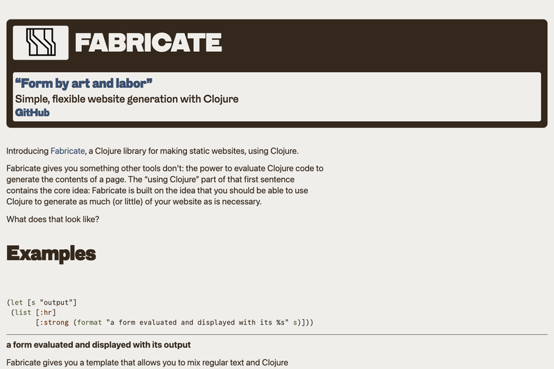 Image for Fabricate on template0.com