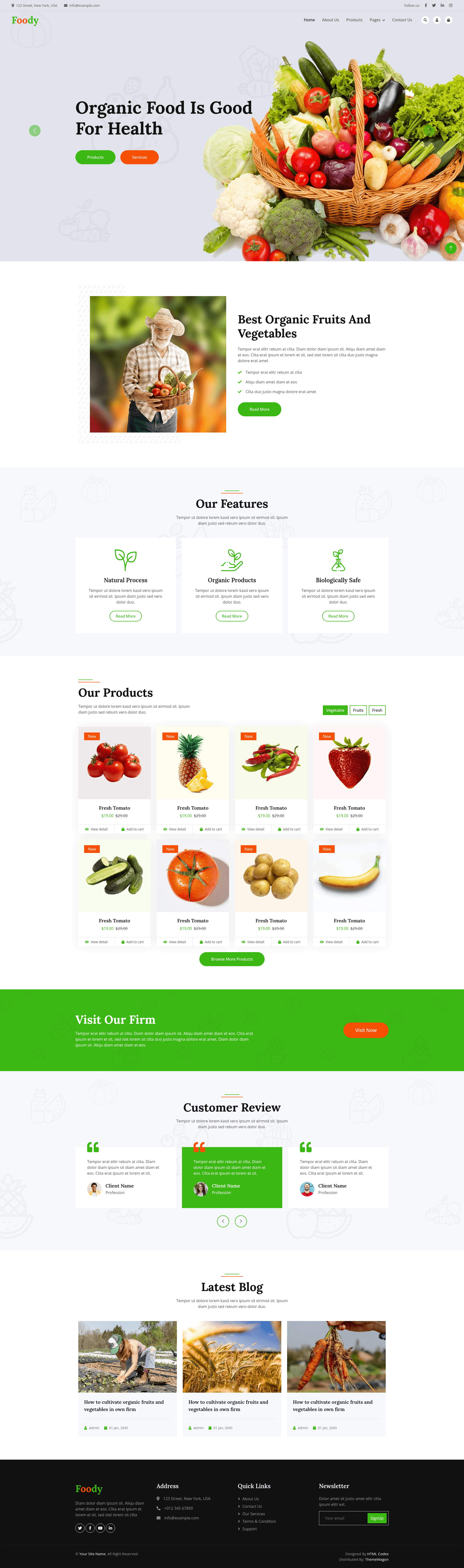 screenshot of Foody – Free Bootstrap 5 HTML5 Business Website Template on template0.com