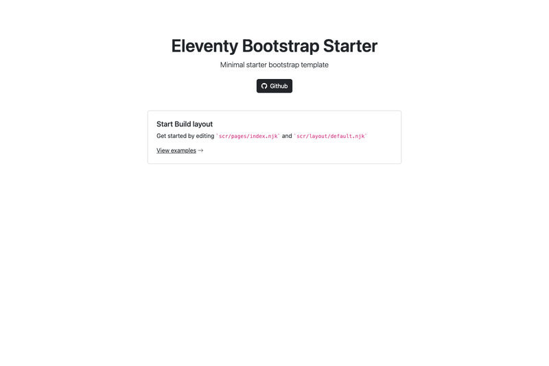 Image for Eleventy Bootstrap Starter on template0.com