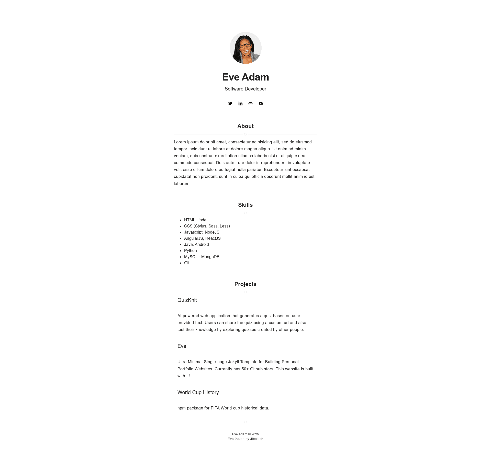 screenshot of Eve on template0.com